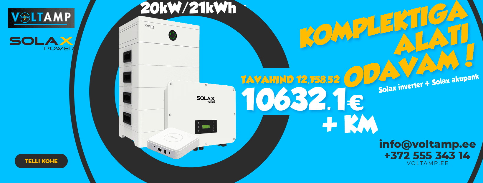 Solax Komplekt 20kW/21kWh